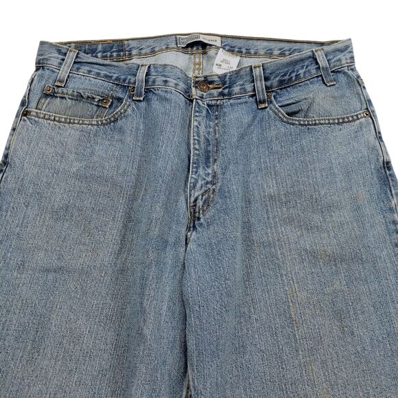 Vtg Levis Relaxed Straight Leg Jeans 33x28* Men Blue Spots Baggy Y2K 90s Grunge - Picture 8 of 12